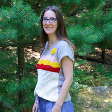 Load image into Gallery viewer, Beautiful View Tee PDF Crochet Pattern by Mary Beth Cryan
