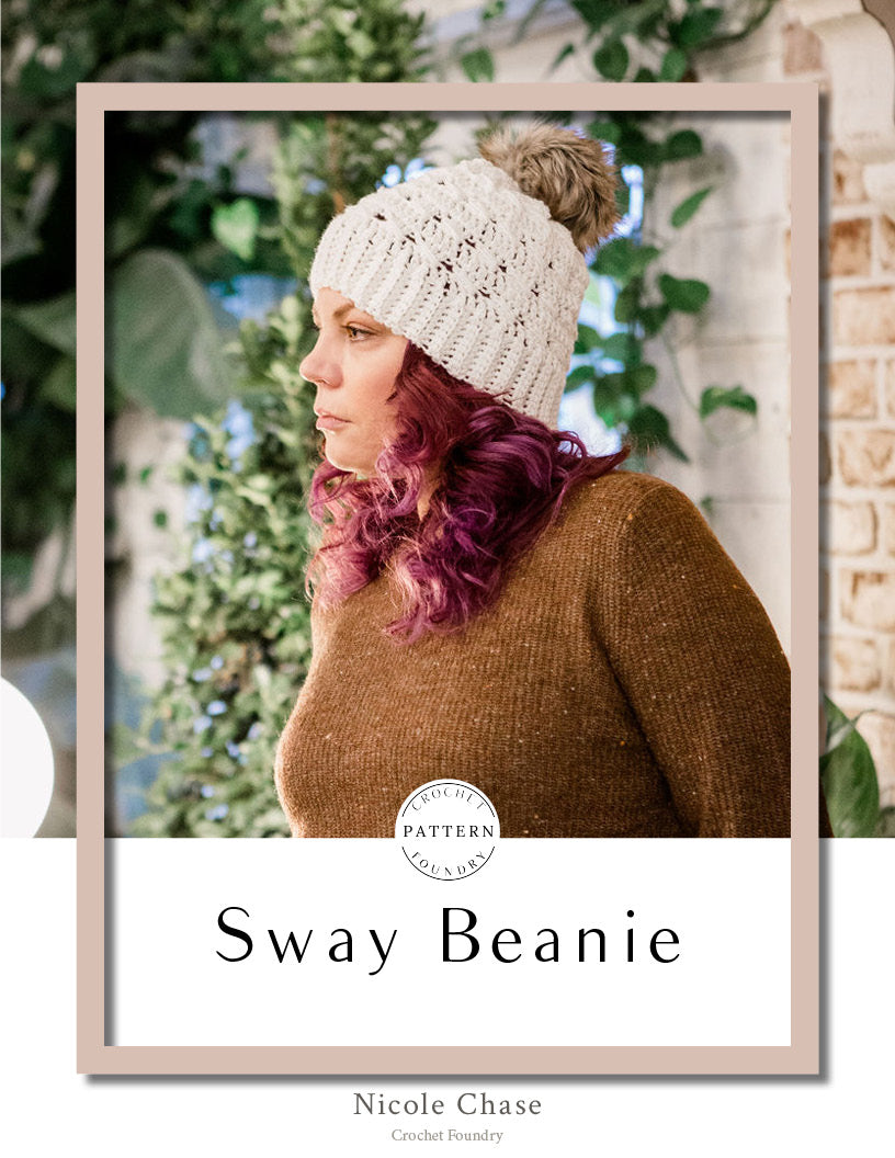 Sway Beanie Crochet PDF Pattern by Nicole Chase