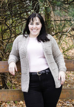 Load image into Gallery viewer, Toasted Marshmallow Cardigan PDF Crochet Pattern by Jessica Herr
