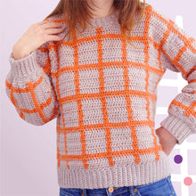Load image into Gallery viewer, Fair and Square Sweater PDF Crochet Pattern by Mary Beth Cryan
