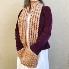 Load image into Gallery viewer, Bienno Pocket Scarf Knit PDF Pattern by Crystal Marin
