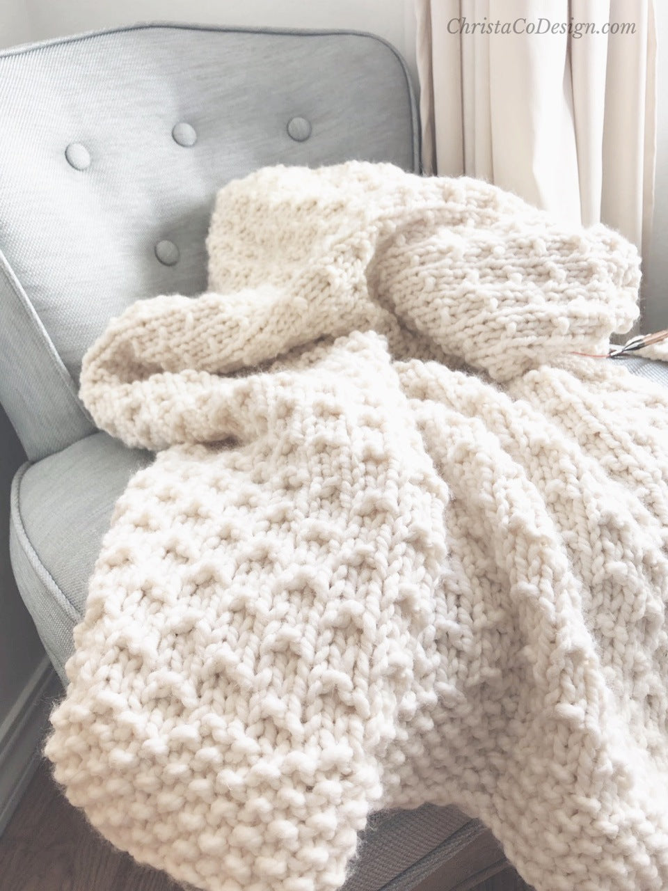 Bella Vita Blanket Knit PDF Pattern by Crystal Marin