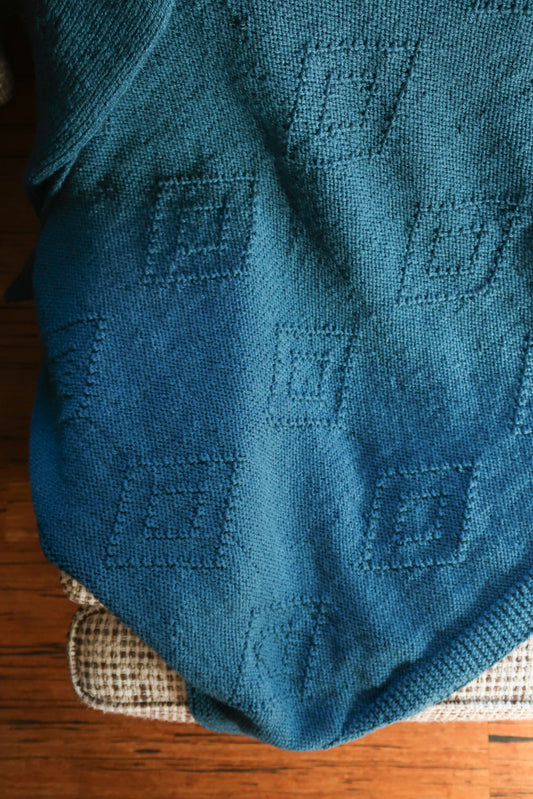 Diamond Blanket Knit PDF Pattern by Hortense Maskens