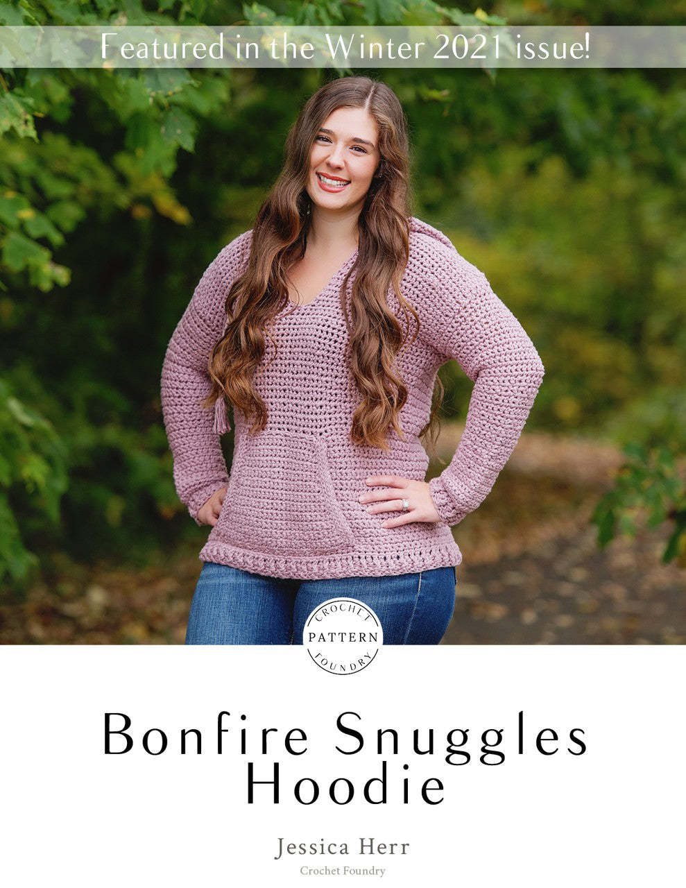 Bonfire Snuggles Hoodie Crochet PDF Pattern by Jessica Herr