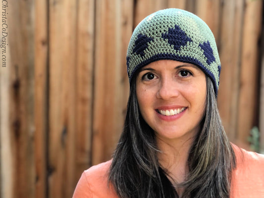 Summer Diamonds Hat Crochet Pattern by Crystal Marin