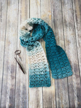Load image into Gallery viewer, Alza Scarf PDF Crochet Pattern by Crystal Marin
