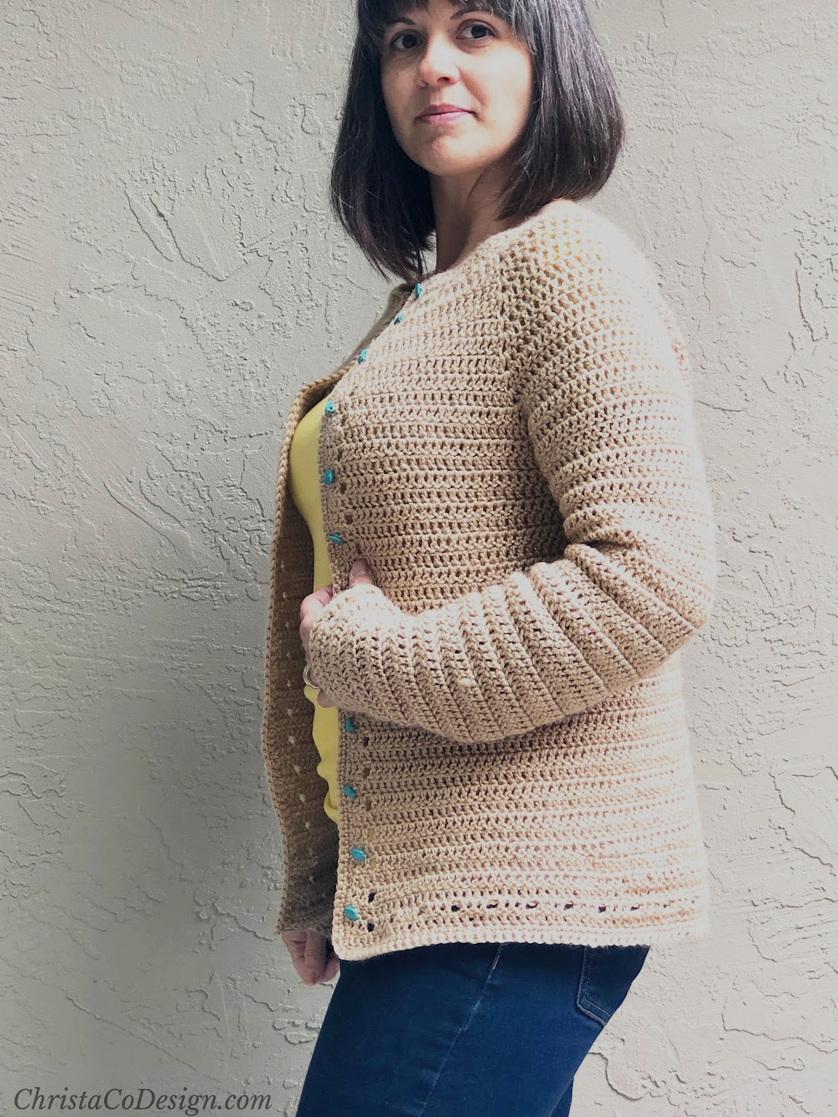 Spring Cardi Crochet Pattern by Crystal Marin