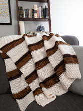 Load image into Gallery viewer, Caramel Latte Blanket PDF Crochet Pattern by Leanna Haughian
