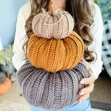 Load image into Gallery viewer, Country Harvest Ribbed Pumpkins PDF Crochet Pattern by Michelle Moore
