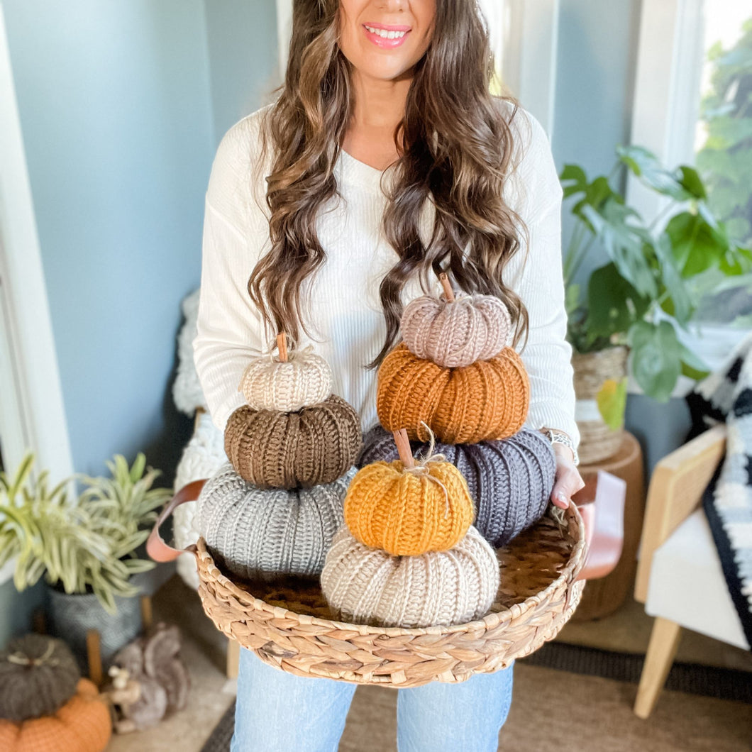 Country Harvest Ribbed Pumpkins PDF Crochet Pattern by Michelle Moore