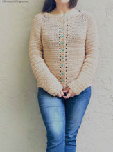 Load image into Gallery viewer, Spring Cardi PDF Crochet Pattern by Crystal Marin
