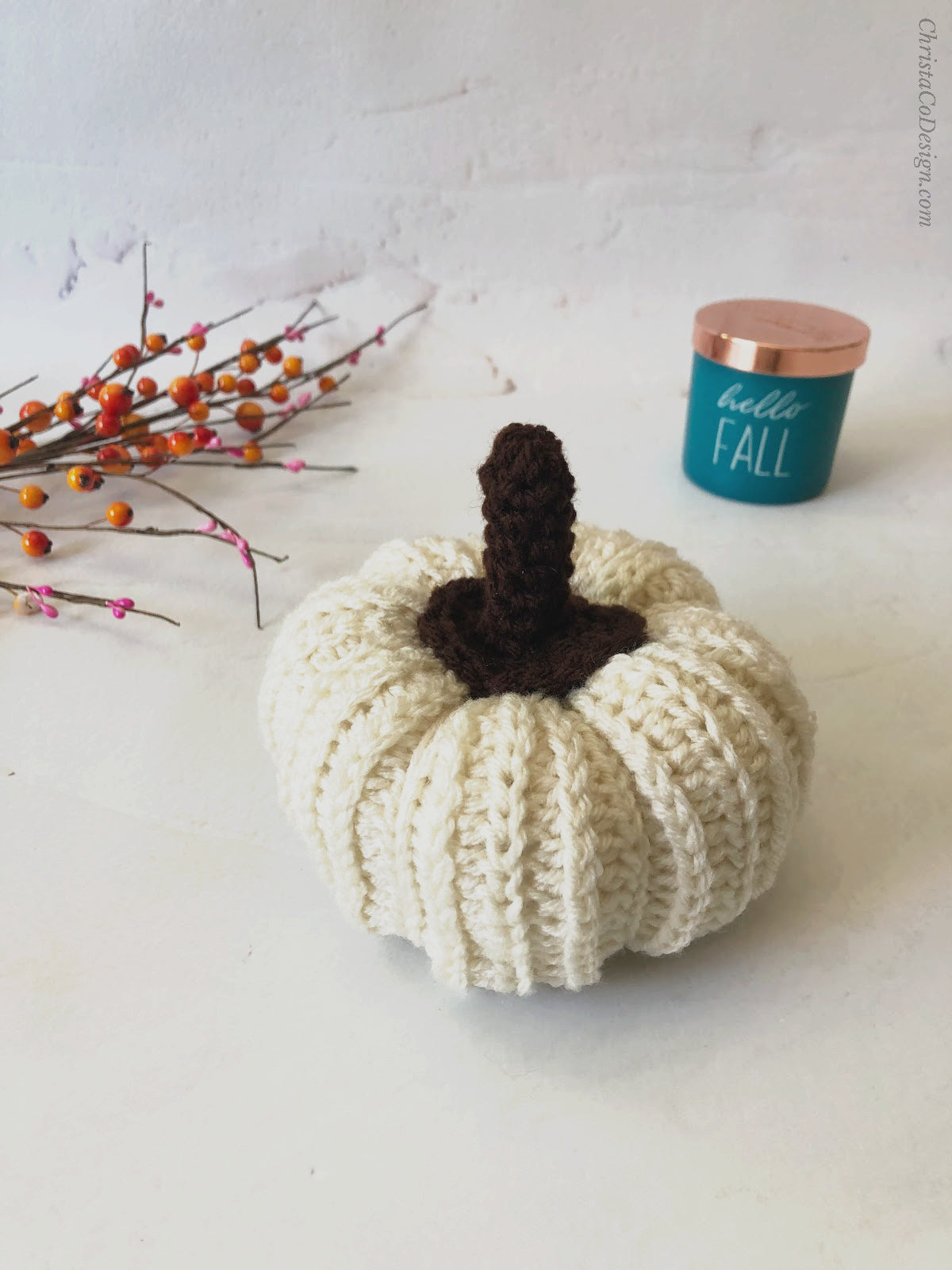 Ribbed Crochet Pumpkin Crochet Pattern by Crystal Marin