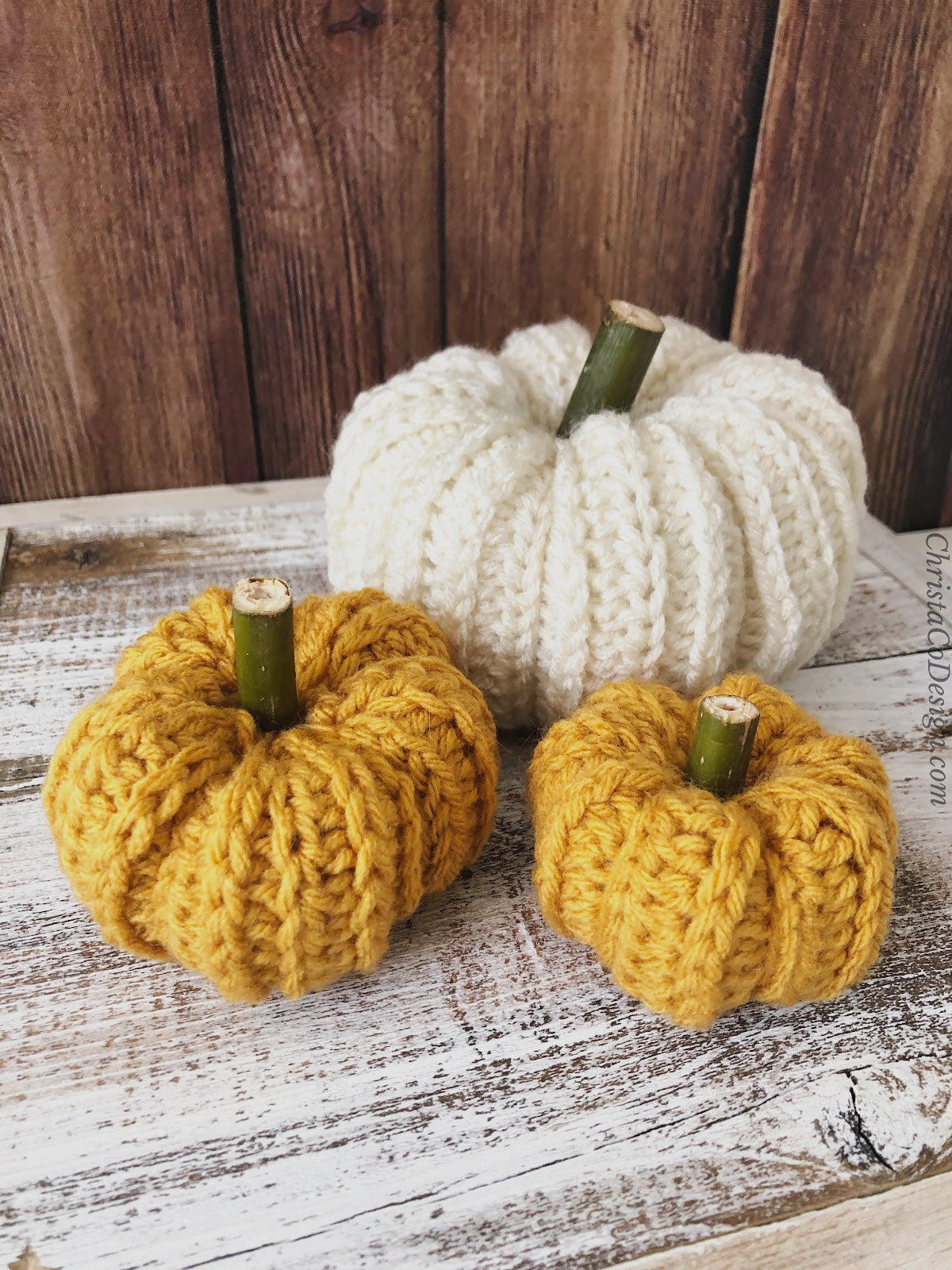 Ribbed Crochet Pumpkin Crochet Pattern by Crystal Marin