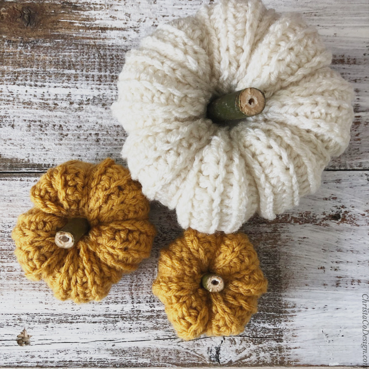 Ribbed Crochet Pumpkin Crochet Pattern by Crystal Marin