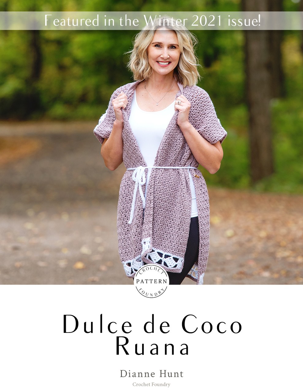 Dulce de Coco Ruana Crochet PDF Pattern by Dianne Hunt