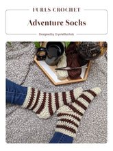 Load image into Gallery viewer, Adventure Socks Crochet PDF Pattern By Crystal Bucholz
