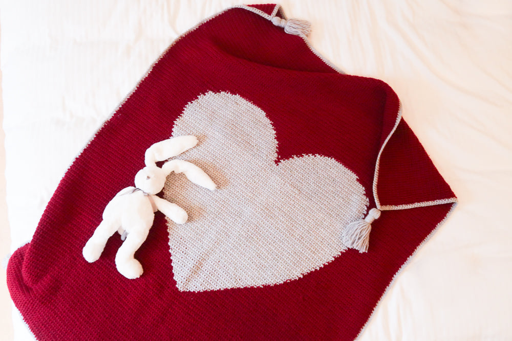 You Stole My Heart Blanket Crochet Pattern by Hortense Maskens