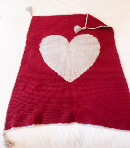 You Stole My Heart Blanket Crochet Pattern by Hortense Maskens