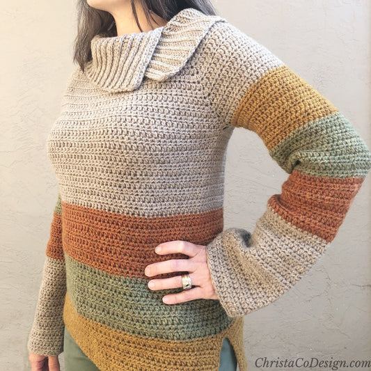 Heather Sweater Crochet Pattern by Crystal Marin