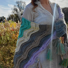 Load image into Gallery viewer, Hecate Shawl Crochet PDF Pattern by Torie Dell
