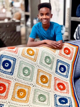 Load image into Gallery viewer, Teza Throw Blanket PDF Crochet Pattern by Jonah Larson
