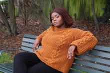 Load image into Gallery viewer, Blissful Harmony Sweater PDF Tunisian Crochet Pattern by Victoria Tyser
