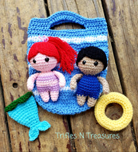 Load image into Gallery viewer, Swimming with Mermaids Playset PDF Crochet Pattern by Tera Kulling
