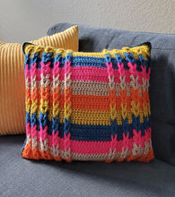 Load image into Gallery viewer, Ladder Pillow PDF Crochet Pattern by Emily Christine
