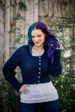 Load image into Gallery viewer, Starry Night Cropped Cardigan PDF Crochet Pattern by Lorene Eppolite
