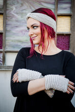 Load image into Gallery viewer, Be the Boss Wristers and Headband Tunisian PDF Pattern by Emily Reiter
