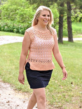 Load image into Gallery viewer, Marielle Lace Tee PDF Crochet Pattern by Pam Stark
