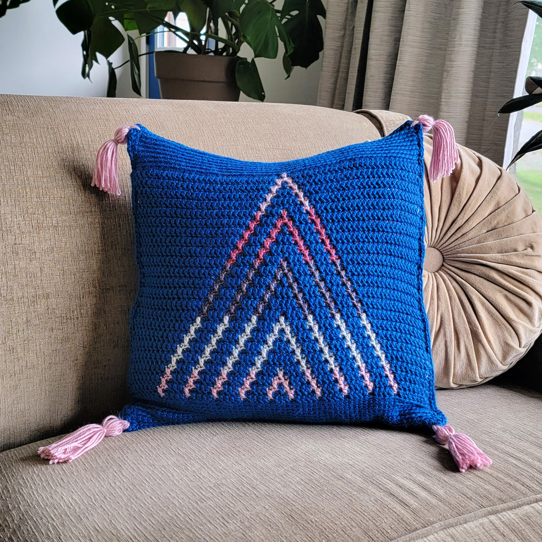 Vesuvius Mosaic Pillow PDF Crochet Pattern by Megan Hicks