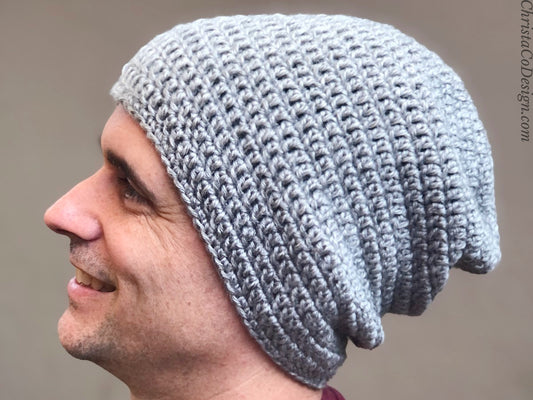 Simple Slouchy Beanie Crochet Pattern by Crystal Marin