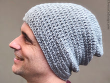 Load image into Gallery viewer, Simple Slouchy Beanie PDF Crochet Pattern by Crystal Marin
