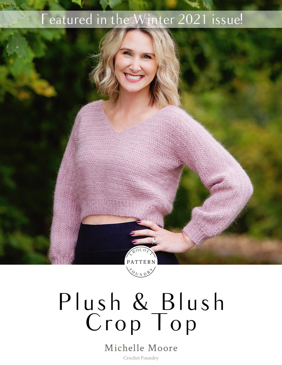 Plush & Blush Crop Top Crochet PDF Pattern by Michelle Moore