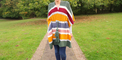 Watercolor Poncho Knit Pattern by Hortense Maskens