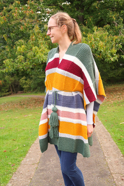 Watercolor Poncho Knit Pattern by Hortense Maskens