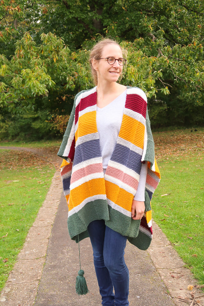 Watercolor Poncho Knit Pattern by Hortense Maskens