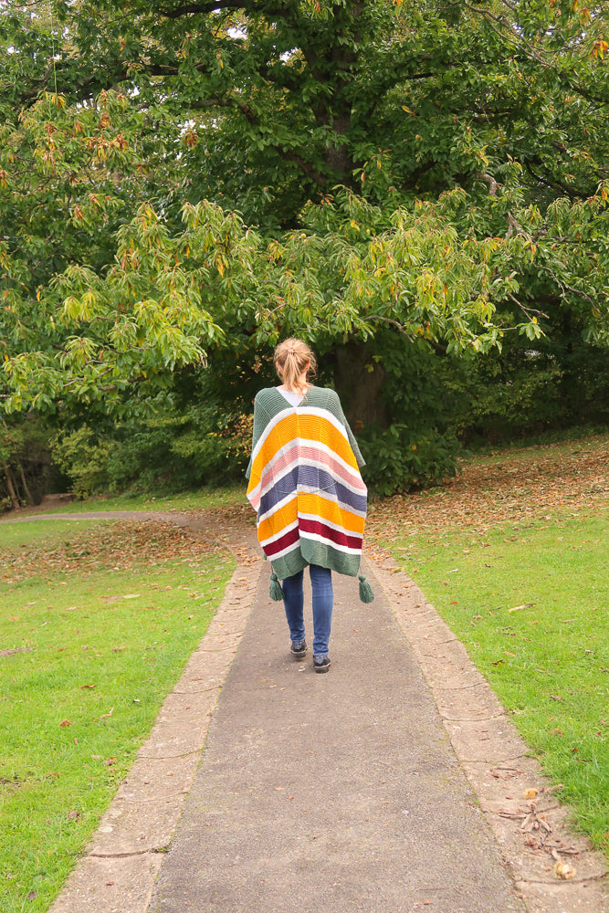 Watercolor Poncho Knit Pattern by Hortense Maskens