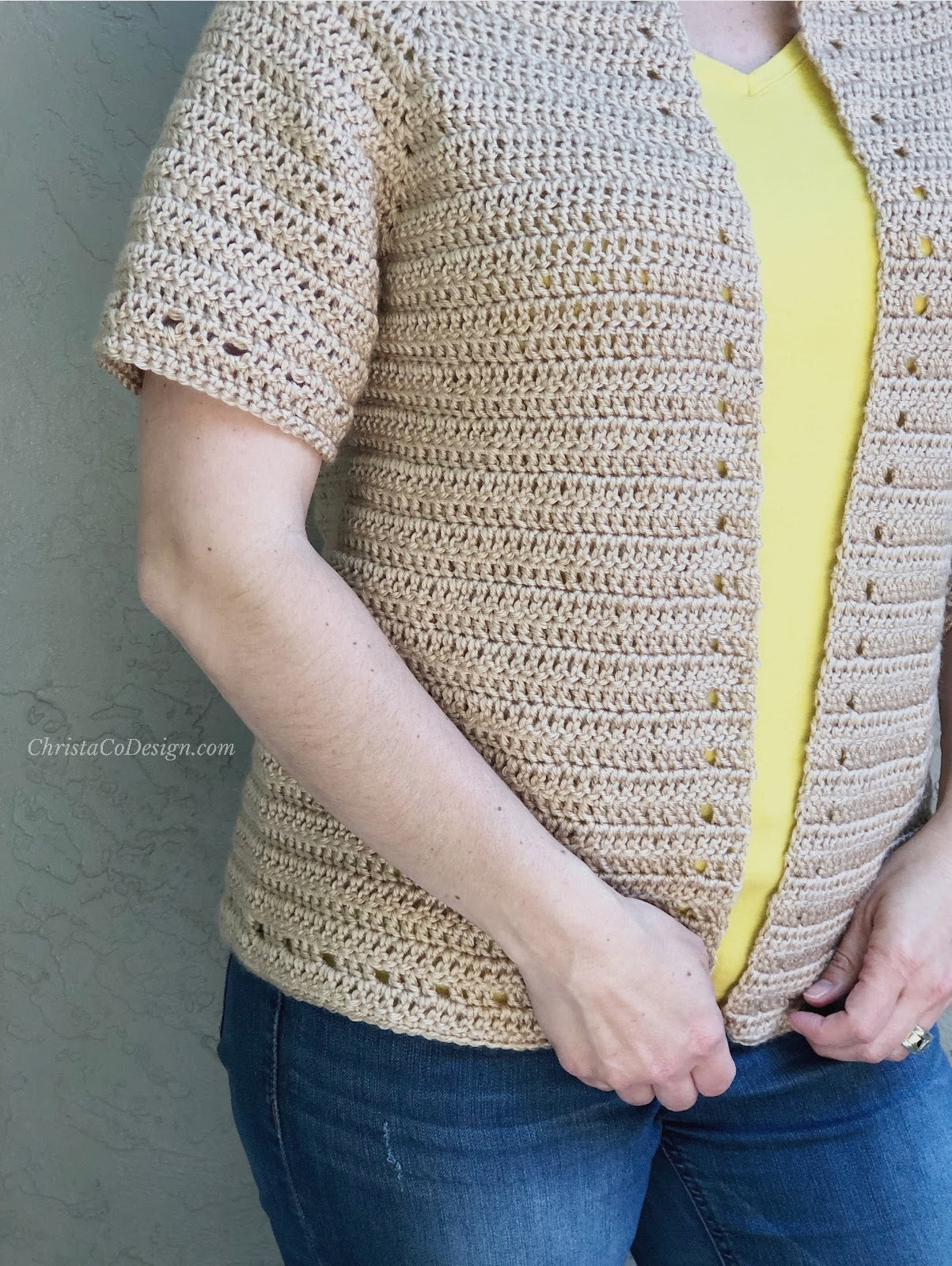 Spring Cardi Crochet Pattern by Crystal Marin