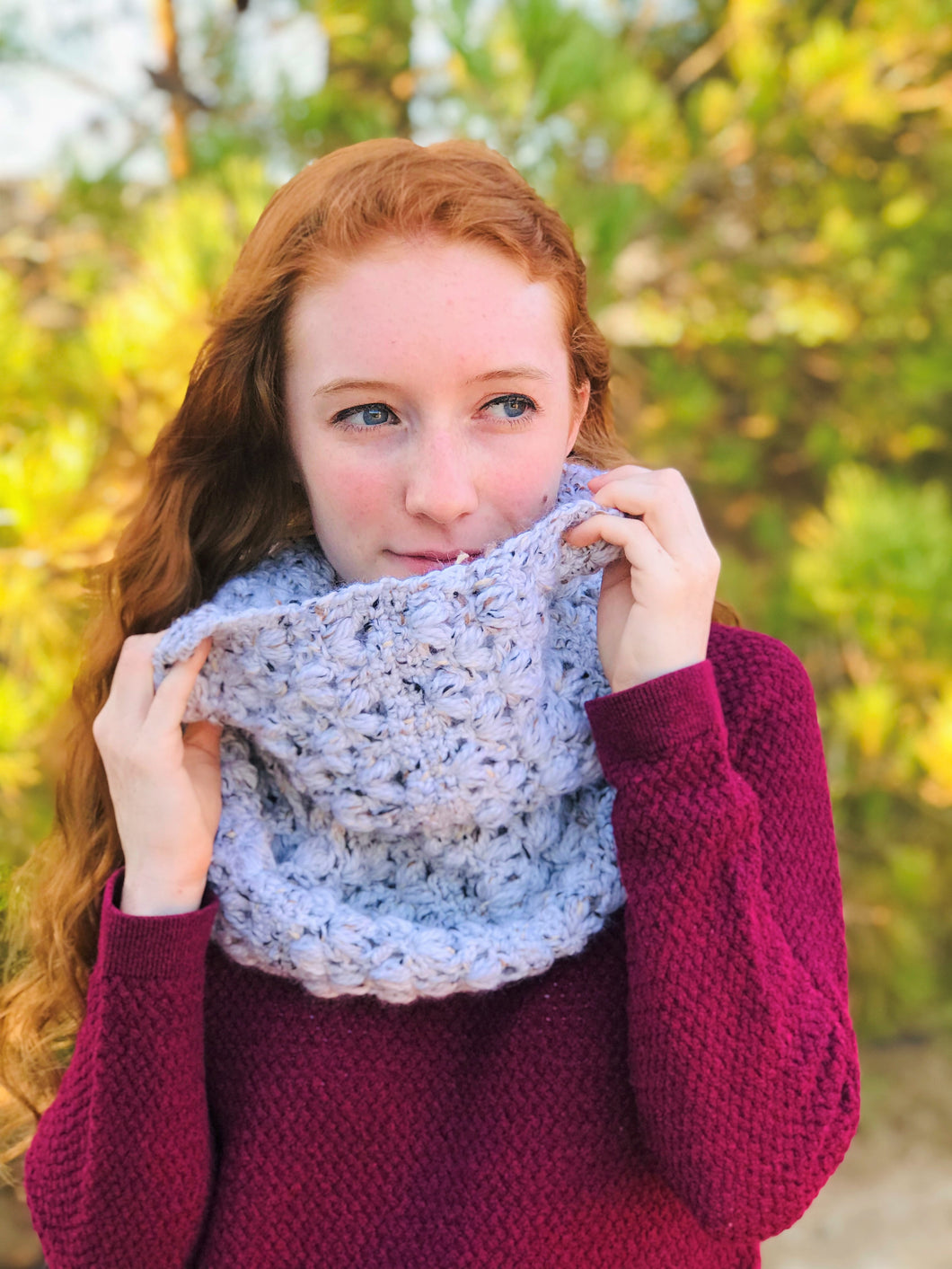 Snowbank Infinity Scarf Crochet PDF Pattern by Rachel Counts