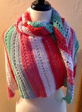 Load image into Gallery viewer, Sweet Shoppe Easy Crochet Asymmetrical Shawl PDF Crochet Pattern by Victoria Pietz
