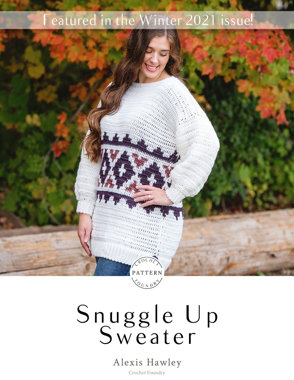Snuggle Up Sweater Crochet PDF Pattern by Alexis Hawley
