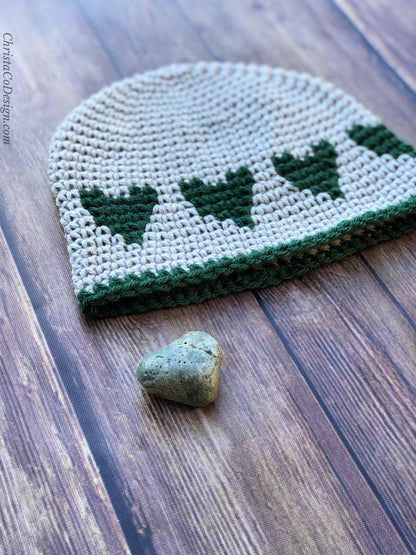 Sweetheart Hat Crochet Pattern by Crystal Marin