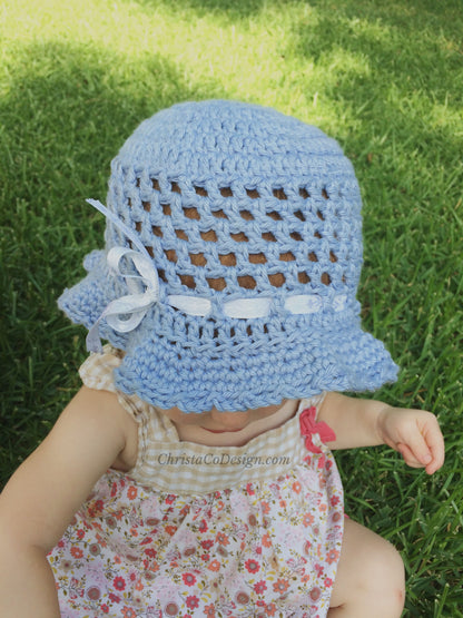 Simple Summer Sun Hat Crochet Pattern by Crystal Marin