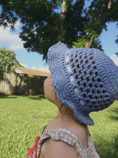 Simple Summer Sun Hat Crochet Pattern by Crystal Marin