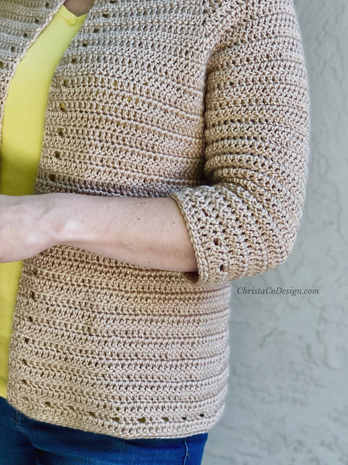 Spring Cardi Crochet Pattern by Crystal Marin