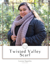 Load image into Gallery viewer, Twisted Valley Scarf Crochet PDF Pattern by Lorene Eppolite
