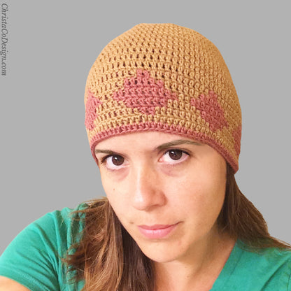 Summer Diamonds Hat Crochet Pattern by Crystal Marin