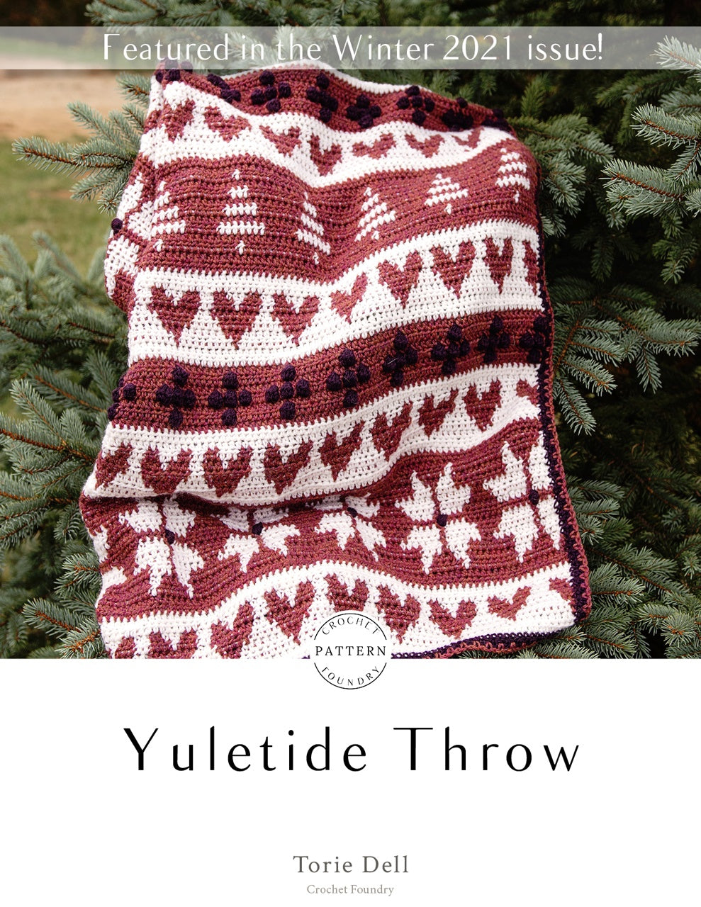 Yuletide Throw Crochet PDF Pattern by Torie Dell